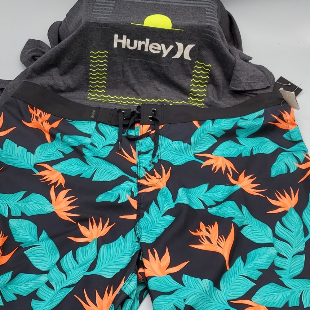 NWT Hurley Board Shorts and Hurley T-shirt